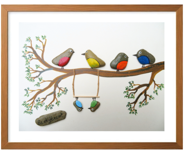 Handcrafted Pebble/Stone Art (PPM032-35)