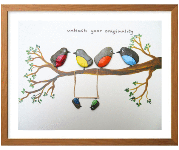 Handcrafted Pebble/Stone Art (PPM042-43)