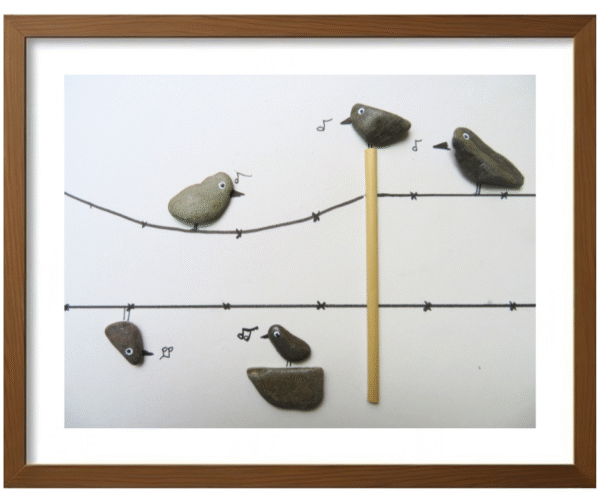 Handcrafted Pebble/Stone Art (PPS080)