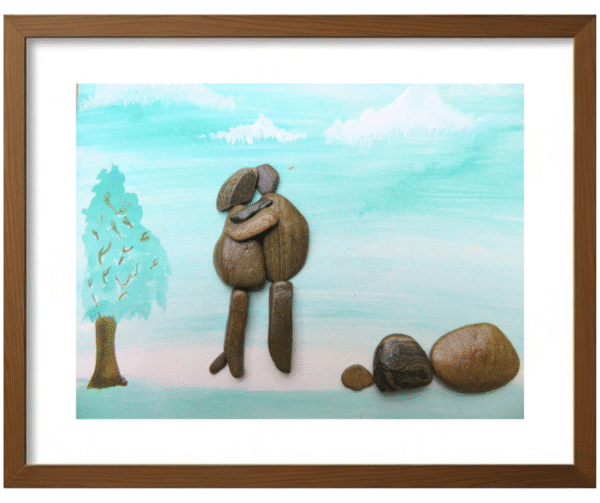 Handcrafted Pebble/Stone Art (PPS094)